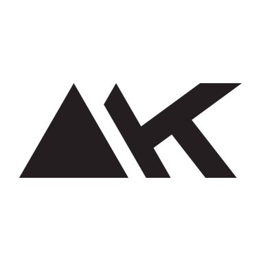 ak ilk harf vektör logo simgesi