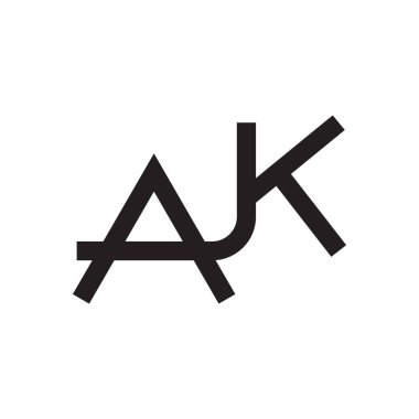 ak ilk harf vektör logo simgesi