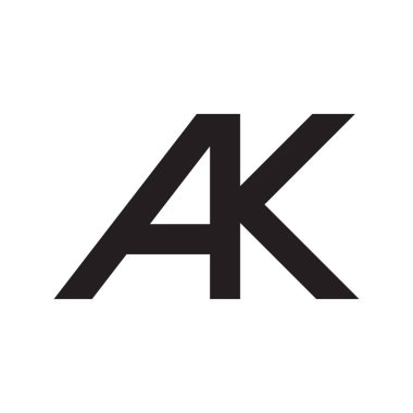 ak ilk harf vektör logo simgesi