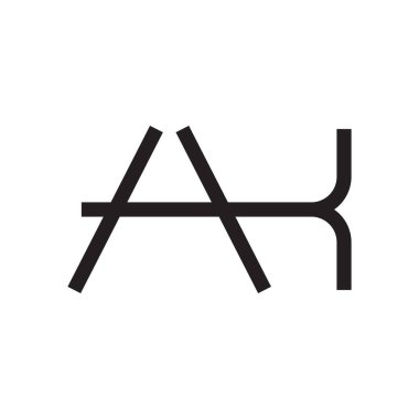 ak ilk harf vektör logo simgesi