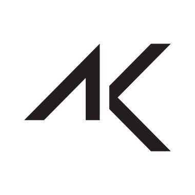 ak ilk harf vektör logo simgesi