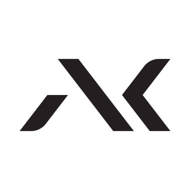 ak ilk harf vektör logo simgesi