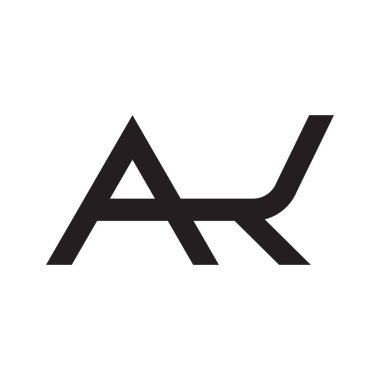 ak ilk harf vektör logo simgesi