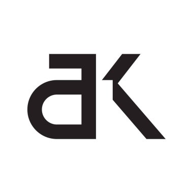 ak ilk harf vektör logo simgesi
