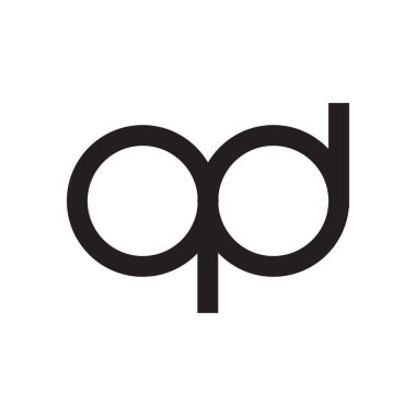 qd ilk harf vektör logo simgesi