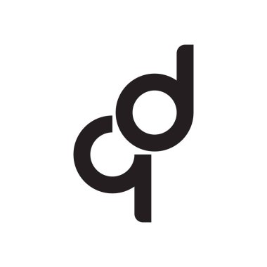 qd ilk harf vektör logo simgesi