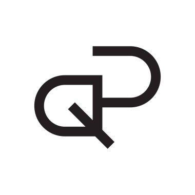 qd ilk harf vektör logo simgesi