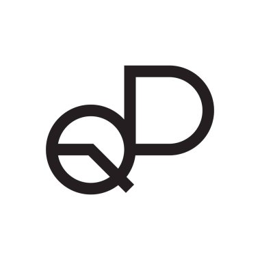 qd ilk harf vektör logo simgesi