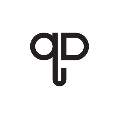 qd ilk harf vektör logo simgesi