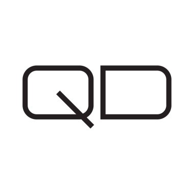 qd ilk harf vektör logo simgesi
