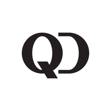 qd ilk harf vektör logo simgesi