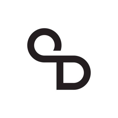 qd ilk harf vektör logo simgesi