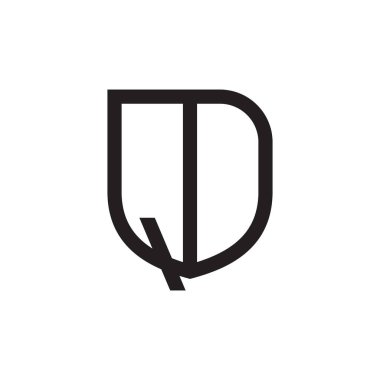 qd ilk harf vektör logo simgesi