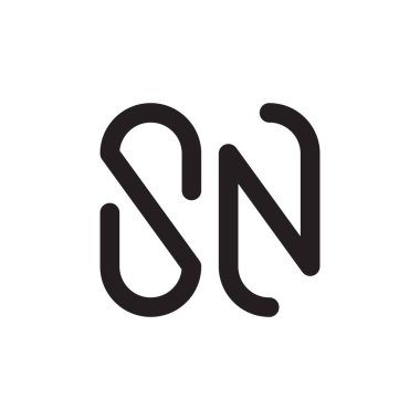 İlk harf vektör logosu simgesi