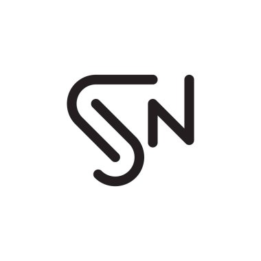 İlk harf vektör logosu simgesi