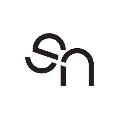 İlk harf vektör logosu simgesi