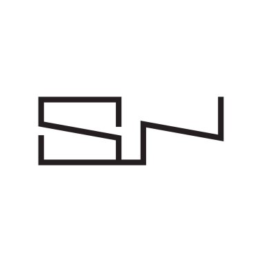 İlk harf vektör logosu simgesi