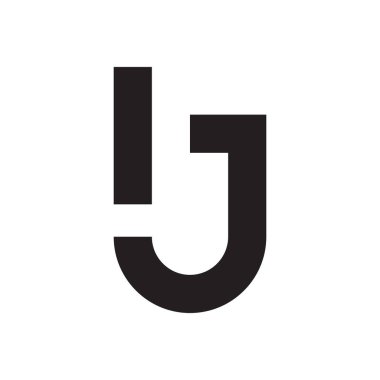 ij ilk harf vektör logosu simgesi