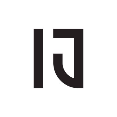 ij ilk harf vektör logosu simgesi