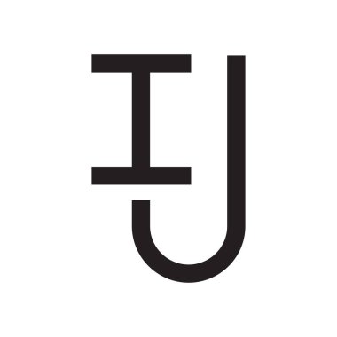 ij ilk harf vektör logosu simgesi