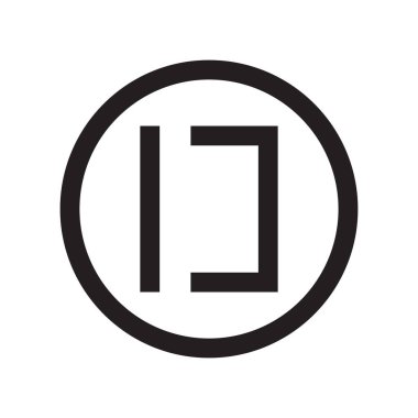 ij ilk harf vektör logosu simgesi
