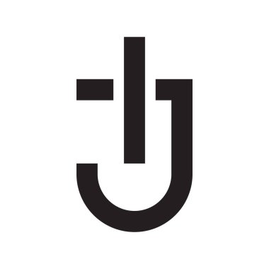 ij ilk harf vektör logosu simgesi