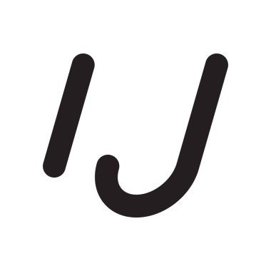 ij ilk harf vektör logosu simgesi