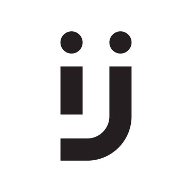 ij ilk harf vektör logosu simgesi
