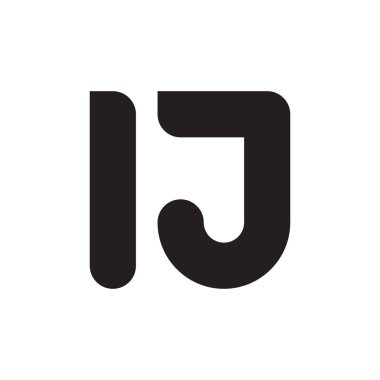 ij ilk harf vektör logosu simgesi
