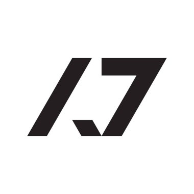 ij ilk harf vektör logosu simgesi