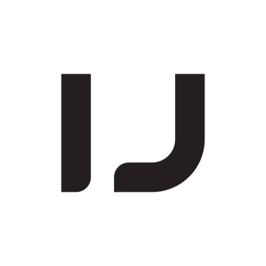 ij ilk harf vektör logosu simgesi
