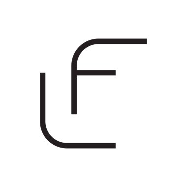 Eğer ilk harf vektör logo simgesi