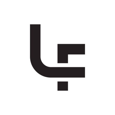 Eğer ilk harf vektör logo simgesi