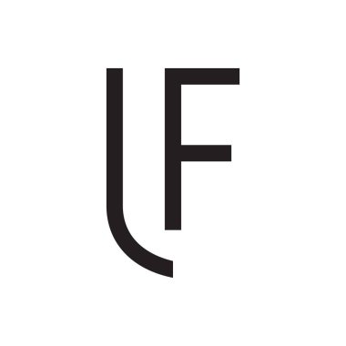 Eğer ilk harf vektör logo simgesi