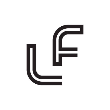 Eğer ilk harf vektör logo simgesi