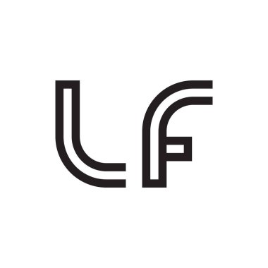 Eğer ilk harf vektör logo simgesi