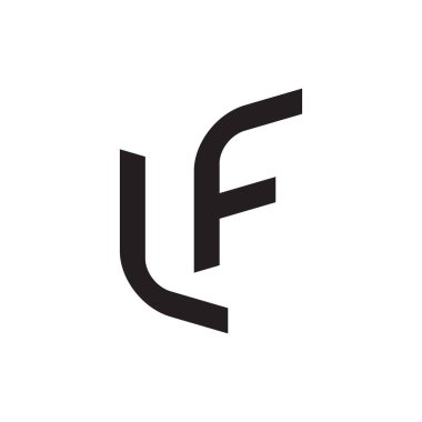 Eğer ilk harf vektör logo simgesi