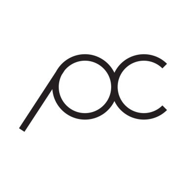 pc ilk harf vektör logo simgesi