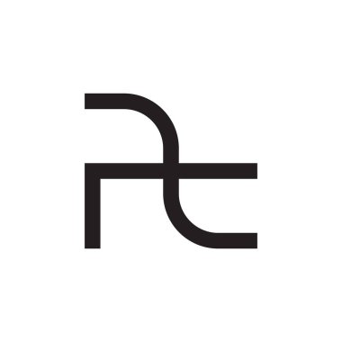 pc ilk harf vektör logo simgesi