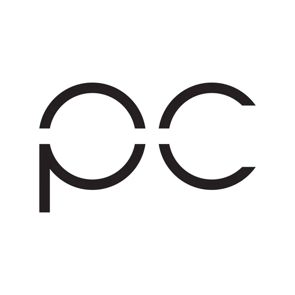 Inicial Carta Vector Logotipo Icono — Archivo Imágenes Vectoriales