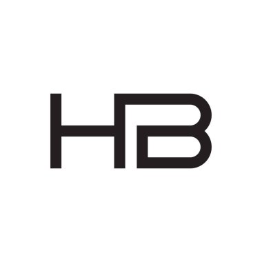HB ilk harf logo şablon vektör simgesi tasarımı