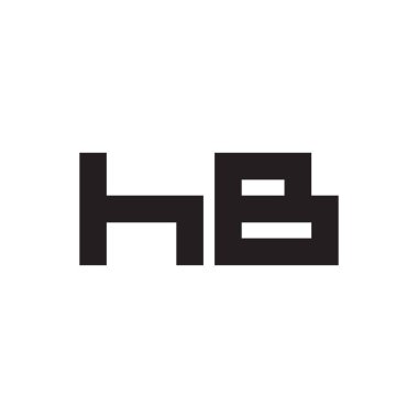 HB ilk harf logo şablon vektör simgesi tasarımı