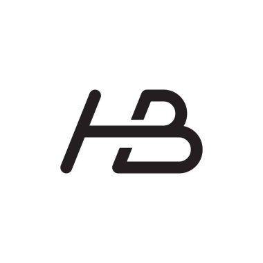 HB ilk harf logo şablon vektör simgesi tasarımı