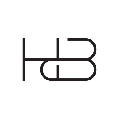 HB ilk harf logo şablon vektör simgesi tasarımı