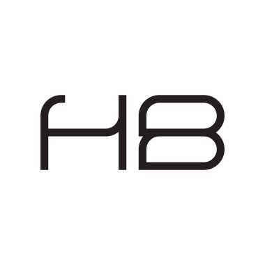 HB ilk harf logo şablon vektör simgesi tasarımı