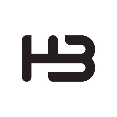 HB ilk harf logo şablon vektör simgesi tasarımı