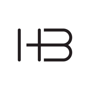 HB ilk harf logo şablon vektör simgesi tasarımı