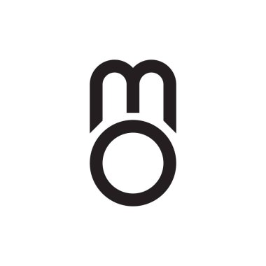 MO ilk harf logo şablon vektör simgesi tasarımı