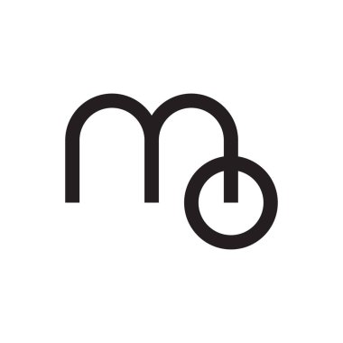 MO ilk harf logo şablon vektör simgesi tasarımı