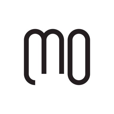 MO ilk harf logo şablon vektör simgesi tasarımı